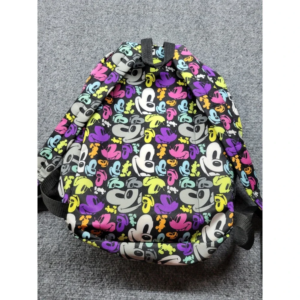 Disney Parks Mickey Mouse Neon Pop Art Backpack Black Multicolor RN 84167